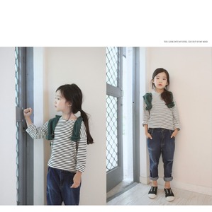 <span class=keywords><strong>Felpa</strong></span> in Cotone a Righe Bianche e Nere per Bambine con Etichetta Personalizzata dalla Cina Alibb - Product Image 3