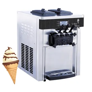 アイスクリーム製造機自動テーブルトップ3フレーバーヨーグルト商用ソフトサーブフードトラック価格のアイスクリームメーカー