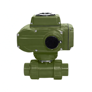 Válvula de bola motorizada COVNA eléctrica con bridas de bronce de 2 pulgadas, de dos vías, para ácido y baja temperatura, OEM, doble unión - Product Image 2