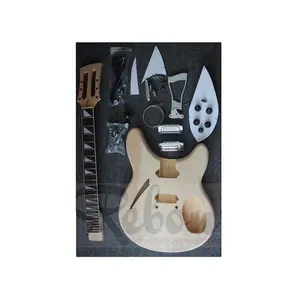 Weifang kit de guitarra elétrica sem acabamento, 12 cordas ricken com dois captadores