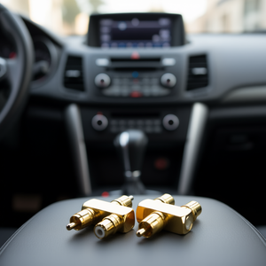 Rca Mono To Dual Rca <b>Stereo</b> Signal Splitter 3.5mm Audio Adapter For Car <b>Stereo</b> <b>Systems</b> - Product Image 3