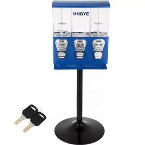 Distributeur automatique de bonbons à triple tête, direct usine, avec support, à monnayeur, pour billes à mâcher et capsules de jouets - Product Image 4
