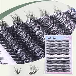 CHOLE 热销 12-16 毫米 F 卷曲睫毛延长件 单根睫毛 手工制作 合成材料 可重复使用 0.07 毫米厚度 黑色睫毛 DIY - Product Image 2