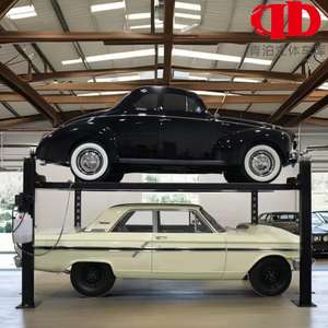 Élévateur de stationnement vertical mécanique à double pont certifié CE, 4 poteaux, 2 niveaux, pour stockage de véhicules, en promotion - Product Image 3