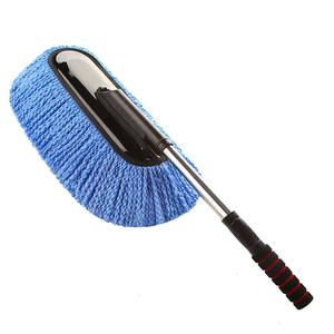 Cepillo de microfibra azul 3 en 1 para lavado de coches, cepillo de limpieza suave de mango largo para coches y ruedas - Product Image 1