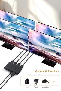 Adaptateur séparateur HD-MI 1x4 Convertisseur HDTV 1 entrée 4 sorties Hub vidéo audio 4K HD pour Xbox PS4/5 <span class=keywords><strong>DVD</strong></span> TV Moniteur Affichage Ordinateur portable - Product Image 3