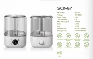 Humidificador de Aire de Escritorio de 4.8 L con Difusor de Gran Capacidad, Humidificador de Escritorio para Refrescar la Habitación - Product Image 5