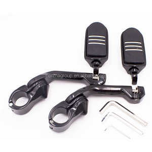 Reposapiés con soporte para motocicleta, piezas Vintage de Bobber de la Escuela antigua con soporte - Product Image 4