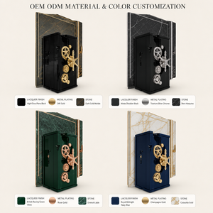 Personnalisable noir luxe coffre-fort velours intérieur plaqué or Accents <span class=keywords><strong>secret</strong></span> fait à la main meubles de maison salle à manger entrée maison Bar Villa - Product Image 4