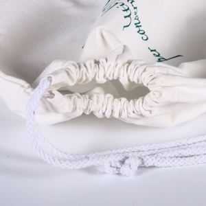 Personalized Canvas Round Bottom <b>Drawstring</b> <b>Bag</b> Embroidery Eco Biodegradable <b>Drawstring</b> Pouch Promotional Event Cotton <b>Bag</b> - Product Image 3