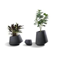 Pot Bunga Fiberglass Putih Ukiran Tangan Modern Tahan Lama, Besar, Dekoratif untuk Rumah, Taman, Dalam & Luar Ruangan