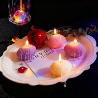 Kleine Muschelförmige Handgemachte Halbhandgefertigte Handgegossene Duft-Aromatherapie-Kerze Heim-Duftlicht Foto-Requisite Neuerscheinung Geschenk