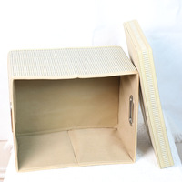 Panier de rangement en bambou naturel, panier à linge pliant en osier pour vêtements