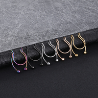Anneau de nez en acier chirurgical sans perçage, clip de septum, faux piercing, anneaux de septum en fer à cheval