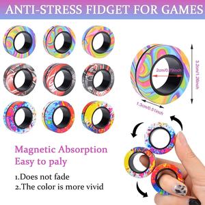 Bagues Fidget Magnétiques Innovantes : Idées de Jouets Anti-Stress pour Enfants et Adultes – Soulagement de l'Anxiété et de la Tension – Bagues Fidget <span class=keywords><strong>Spinner</strong></span> Créatives - Product Image 2