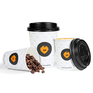 Logo de <span class=keywords><strong>couleur</strong></span> personnalisé 8 12oz 16oz tasse à café simple double paroi à emporter pour boisson chaude avec couvercle gobelets en papier jetables en <span class=keywords><strong>carton</strong></span> - Product Image 6