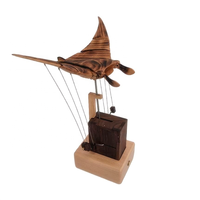 Vase de table électrique rechargeable en bois JHISEN Art Déco en forme de raie manta, idéal pour le bureau, Noël, Halloween, les mariages et les cadeaux