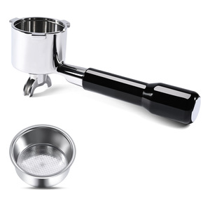 Porte-filtre en acier inoxydable avec poignée en bois pour machine à expresso, panier filtrant de 58mm, couleur unie, style simple - Product Image 5