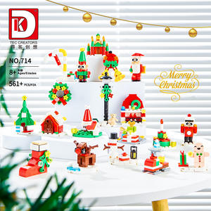 DEKE 714 livre de noël boîte aveugle trou <span class=keywords><strong>Puzzle</strong></span> congelé thème enfants éducatif particule assemblage bloc de construction - Product Image 4