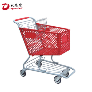 Amerikan tarzı dayanıklı plastik alışveriş sepeti arabası - Product Image 2