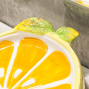 Boîte à <span class=keywords><strong>savon</strong></span> au <span class=keywords><strong>citron</strong></span> en céramique et égouttoir pour fournitures de bain et de toilette - Product Image 5
