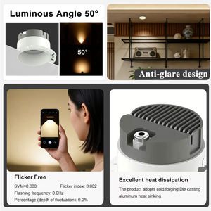 Plafonnier LED encastré commercial Zigbee Tuya étanche IP65 sans cadre 75mm 10W, vente chaude - Product Image 4