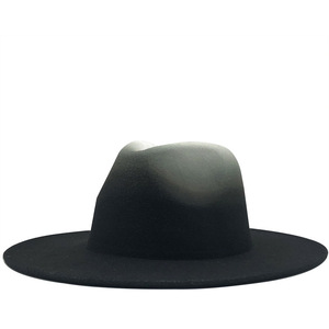 Mode femmes à la mode feutre dégradé couleur fedora <span class=keywords><strong>chapeau</strong></span> large bord <span class=keywords><strong>borsalino</strong></span> <span class=keywords><strong>trilby</strong></span> jazz chapeaux de mode pour hommes - Product Image 3
