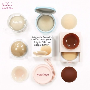 Cache-tétons en silicone réutilisables, lavables, non adhésifs, liquides, personnalisables, pour femme, effet chaleur corporelle - Product Image 1