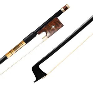 NAOMI Advanced 4/4 Black Carbon Fiber Violin Bow Snakewood Frog With Pearl Eye Great Arco Button Parts Arcus Style
