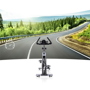 <span class=keywords><strong>Simulador</strong></span> de conducción de <span class=keywords><strong>bicicleta</strong></span> de acero de cabina de simulación VR de ciclismo holográfico realista - Product Image 1