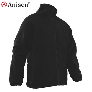 Chaqueta de lana <span class=keywords><strong>polar</strong></span> para hombre con cuello de pie cálida a prueba de viento con logotipo de Color personalizado barato de alta calidad - Product Image 4