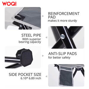 Mesa Plegable para Exteriores Woqi, Tela Oxford Ligera y Portátil, Base Cruzada Cuadrada, Mesa de Picnic para Camping con Bolsillos de Malla - Product Image 5