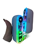 Chauffe-mains rechargeable double chaleur 5000 mAh avec affichage LCD et lumière LED, sortie USB-C