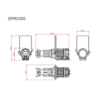 IP65 300W sans ventilateur LED profil ellipsoïdal spot lumineux bicolore changement 2700K à 6500K lumières de scène