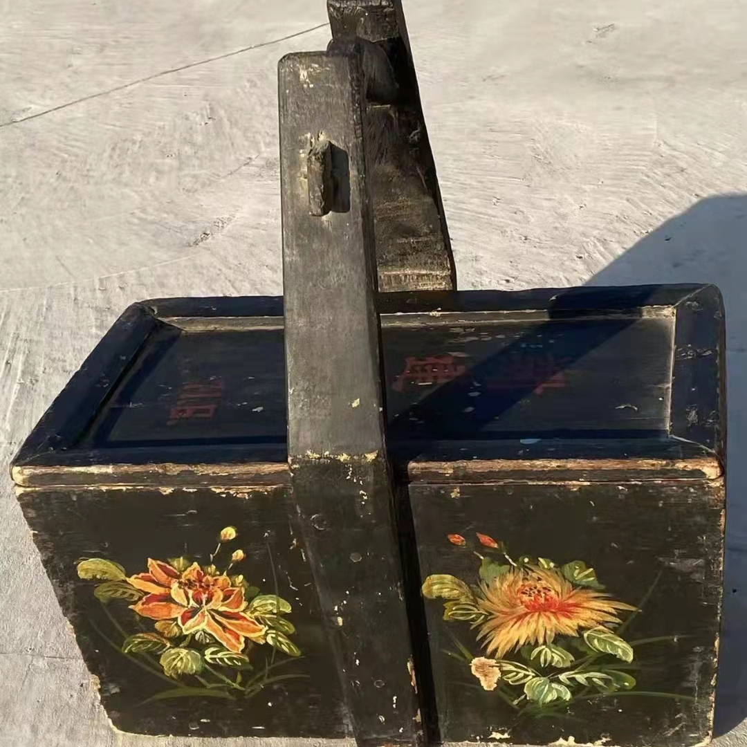 Деревенская винтажная твердая древесина, оптовая продажа, Лидер продаж, антикварная картина, коробка для еды