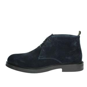 Bottines à lacets pour homme, bleu, taille 45, daim, mode décontractée - Product Image 1