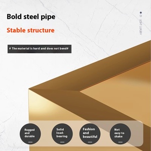 आधुनिक रहने वाले कमरे के फर्नीचर सरल लकड़ी की लोहे की कॉफी टेबल और घर के उपयोग के लिए संगमरमर की शीर्ष चाय टेबल - Product Image 4