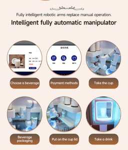 Robot distributeur de <span class=keywords><strong>café</strong></span> intelligent en métal, <span class=keywords><strong>café</strong></span> commercial entièrement automatique, certifié CE, écran tactile, paiement par <span class=keywords><strong>carte</strong></span> bancaire - Product Image 2