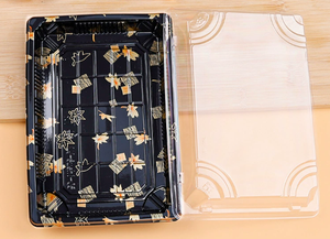 Fabrication chinoise en gros de boîtes à <span class=keywords><strong>sushi</strong></span> et à sandwich jetables en PET de qualité alimentaire, boîte alimentaire avec couvercle anti-buée - Product Image 6