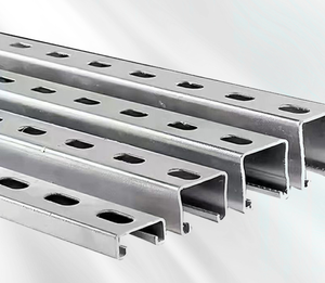 Profilé en C galvanisé pour support sismique – pour panneaux solaires photovoltaïques, chemins de câbles, canaux en U, supports de conduits, supports de câblage (taille personnalisée) - Product Image 1