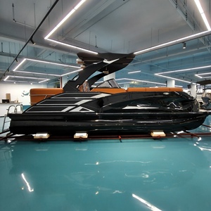    Nouveau <span class=keywords><strong>bateau</strong></span> ponton de luxe en fibre de verre de 22 pieds pour les sports nautiques, moteur hors-bord pour le divertissement et l'aventure - Product Image 1