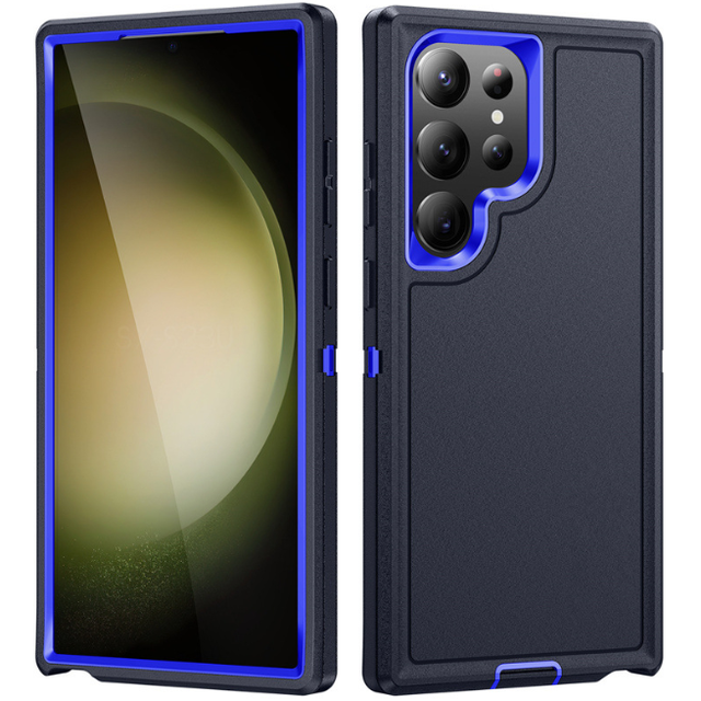 For Galaxy S23 S24 S25 Ultra Heavy Duty PC+TPU Combo Armor Shockproof Protective Case for Samsung Note 20 Defender Phone Case