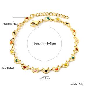 Nouveau bracelet en acier inoxydable personnalisé avec breloques en métal, perles bohèmes mignonnes, breloques avec logo pour la fabrication de bijoux avec design - Product Image 4
