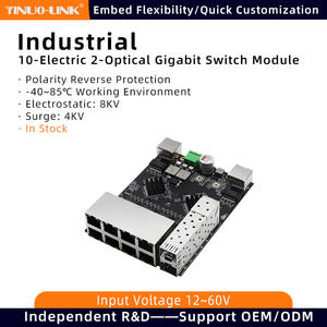 YN-IES1012工业-40-85 12-60V千兆12端口可堆叠20Gbps以太网交换机模块嵌入式智能灯网络交换机 - Product Image 2