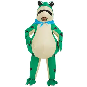 Fabrik Lager Frosch Cartoon Figur Kostüm LED Frosch Kleidung aufblasbare Puppe