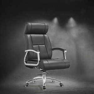 Insurance Company Manager <b>Office</b> Executive Modern Genuine <b>Leather</b> Adjustable -Height Swivel Big Size Waiting <b>Chair</b> - Product Image 3