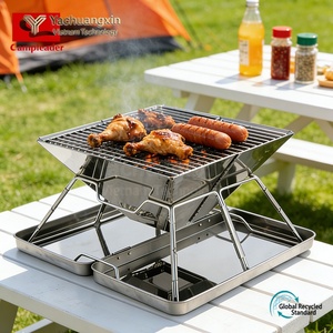 Stainless Steel Folding Charcoal <b>Grill</b> Outdoor Portable <b>BBQ</b> Stove for Camping Cooking - Product Image 2