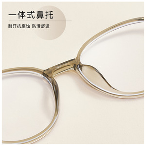 Monture de lunettes ovales rétro anti-lumière bleue, monture complète unisexe, verres en acrylique, numéro de pièce 210538, origine Danyang - Product Image 2