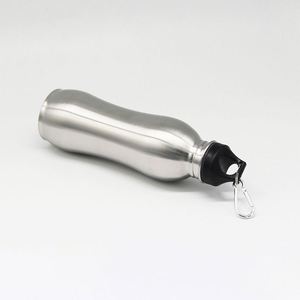 Bouteille d'eau de sport et de voyage 500ml 750ml en acier inoxydable 304, finition brillante, forme de gourde personnalisée pour le cyclisme - Product Image 3