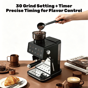 Macchina per Espresso Professionale da 20 Bar per Casa con Macinacaffè, Macchina per <span class=keywords><strong>Cappuccino</strong></span> ed Espresso Personalizzabile - Product Image 4